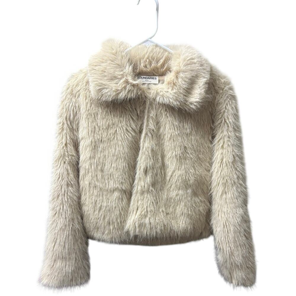 Preloved-XS-No Boundaries Cream Faux Fur Cropped Coat